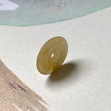 A-Grade Natural Yellow Jadeite Donut Pendant No.170974