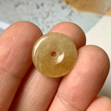 A-Grade Natural Yellow Jadeite Donut No.170974