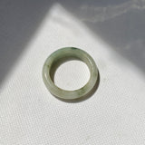 17.3mm A-Grade Natural Floral Jadeite Ring Band No. 161459