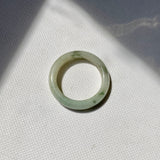 17.3mm A-Grade Natural Floral Jadeite Ring Band No. 161459