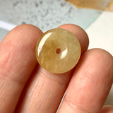 A-Grade Natural Yellow Jadeite Donut No.170974