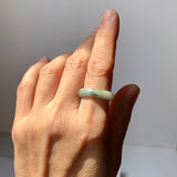 17.3mm A-Grade Natural Floral Jadeite Ring Band No. 161459