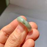 17.3mm A-Grade Natural Floral Jadeite Ring Band No. 161459
