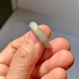 17.3mm A-Grade Natural Floral Jadeite Ring Band No. 161459