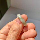 17.3mm A-Grade Natural Floral Jadeite Ring Band No. 161459