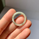 17.3mm A-Grade Natural Floral Jadeite Ring Band No. 161459