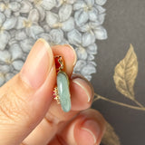 A-Grade Natural Greenish Blue Jadeite Donut Peranakan Tile Pendant No.172639