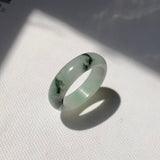17.2mm A-Grade Natural Floral Jadeite Ring Band No. 161475