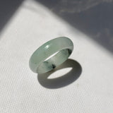 17.2mm A-Grade Natural Floral Jadeite Ring Band No. 161475