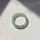 17.2mm A-Grade Natural Floral Jadeite Ring Band No. 161475