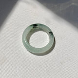 17.2mm A-Grade Natural Floral Jadeite Ring Band No. 161475