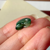 A-Grade Dark Bluish Green Jadeite Dolphin Pendant No. 172970