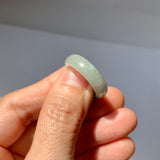 17.2mm A-Grade Natural Floral Jadeite Ring Band No. 161475