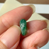 A-Grade Dark Bluish Green Jadeite Dolphin Pendant No. 172970