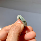 17.2mm A-Grade Natural Floral Jadeite Ring Band No. 161475