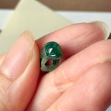 A-Grade Dark Bluish Green Jadeite Dolphin Pendant No. 172970