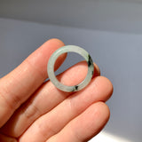17.2mm A-Grade Natural Floral Jadeite Ring Band No. 161475