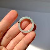 17.2mm A-Grade Natural Floral Jadeite Ring Band No. 161475