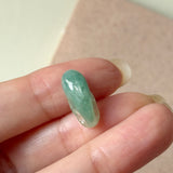 A-Grade Light Bluish Green Jadeite Dolphin Pendant No. 172969