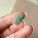 A-Grade Light Bluish Green Jadeite Dolphin Pendant No. 172969