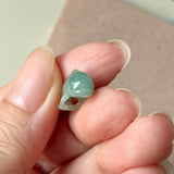 A-Grade Light Bluish Green Jadeite Dolphin Pendant No. 172969