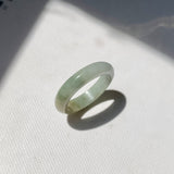 17.2mm A-Grade Natural Bluish Green Yellow Jadeite Ring Band No. 161849