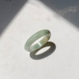 17.2mm A-Grade Natural Bluish Green Yellow Jadeite Ring Band No. 161849