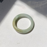 17.2mm A-Grade Natural Bluish Green Yellow Jadeite Ring Band No. 161849