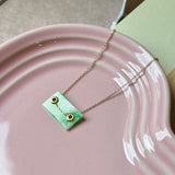 A-Grade Natural Moss On Snow Jadeite Tag Pendant No. 172971