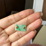 A-Grade Natural Moss On Snow Jadeite Tag Pendant No. 172971