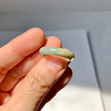 17.2mm A-Grade Natural Bluish Green Yellow Jadeite Ring Band No. 161849