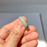 17.2mm A-Grade Natural Bluish Green Yellow Jadeite Ring Band No. 161849