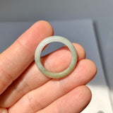 17.2mm A-Grade Natural Bluish Green Yellow Jadeite Ring Band No. 161849