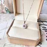 SOLD OUT: A-Grade Lavender Jadeite Donut Pendant (Lilac Flower) No.172077