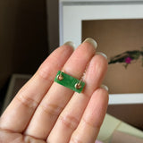 A-Grade Natural Imperial Green Jadeite Tag Pendant No. 172973