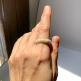 17.2mm A-Grade Natural White Yellow Jadeite Ring Band No. 161870