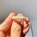 17.2mm A-Grade Natural White Yellow Jadeite Ring Band No. 161870