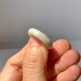 17.2mm A-Grade Natural White Yellow Jadeite Ring Band No. 161870