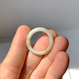 17.2mm A-Grade Natural White Yellow Jadeite Ring Band No. 161870
