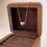 A-Grade Natural Imperial Floral Jadeite Jelly Bean Pendant No.172945