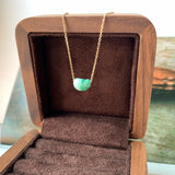 A-Grade Natural Imperial Floral Jadeite Jelly Bean Pendant No.172945