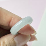 SOLD OUT: 18.3mm A-Grade Natural Light Lilac with Green Jadeite Abacus Ring Band No.162345