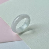 SOLD OUT: 18.3mm A-Grade Natural Light Lilac with Green Jadeite Abacus Ring Band No.162345