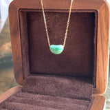 A-Grade Natural Imperial Floral Jadeite Jelly Bean Pendant No.172946