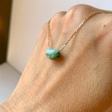 A-Grade Natural Imperial Floral Jadeite Jelly Bean Pendant No.172946