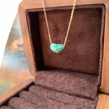 A-Grade Natural Imperial Floral Jadeite Jelly Bean Pendant No.172947