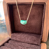 A-Grade Natural Imperial Floral Jadeite Jelly Bean Pendant No.172947