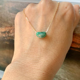 A-Grade Natural Imperial Floral Jadeite Jelly Bean Pendant No.172947
