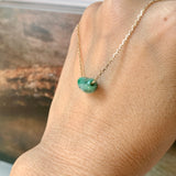 A-Grade Natural Imperial Floral Jadeite Jelly Bean Pendant No.172947