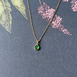 Icy A-Grade Imperial Green Jadeite Petite Dolly Pendant (Champagne) No.172640